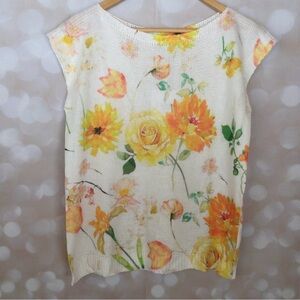 Luisa Ricci Floral Knit Blouse